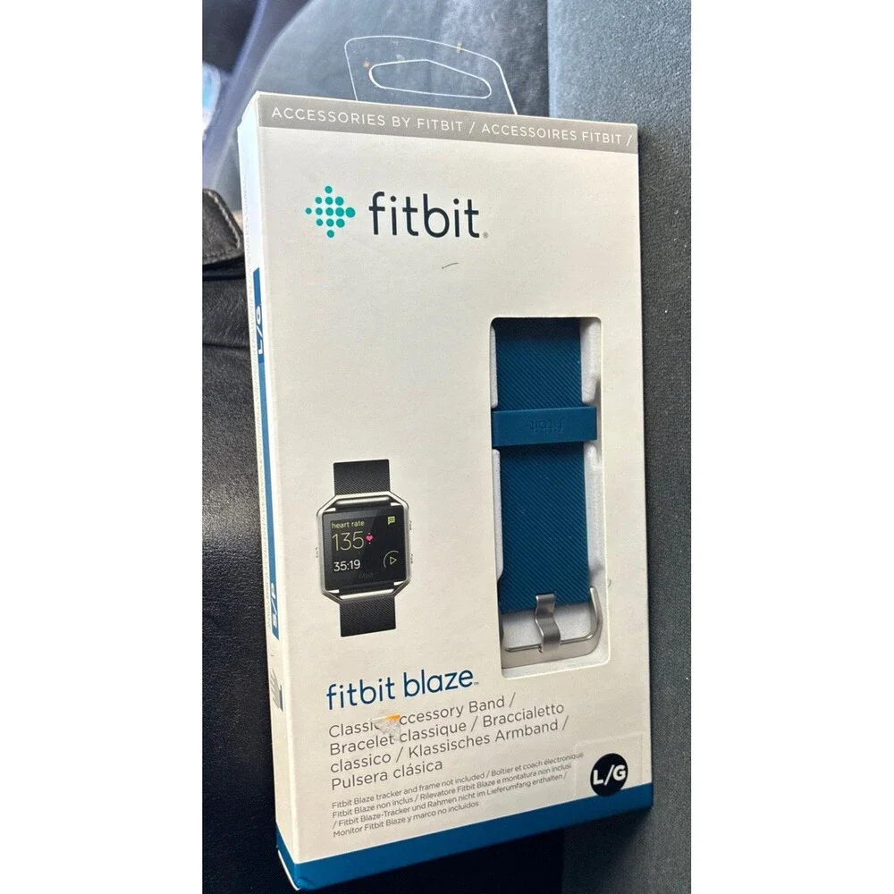 NEW Fitbit Blaze Fitness Sports Watch Band Replacement Classic Accessory Blue L